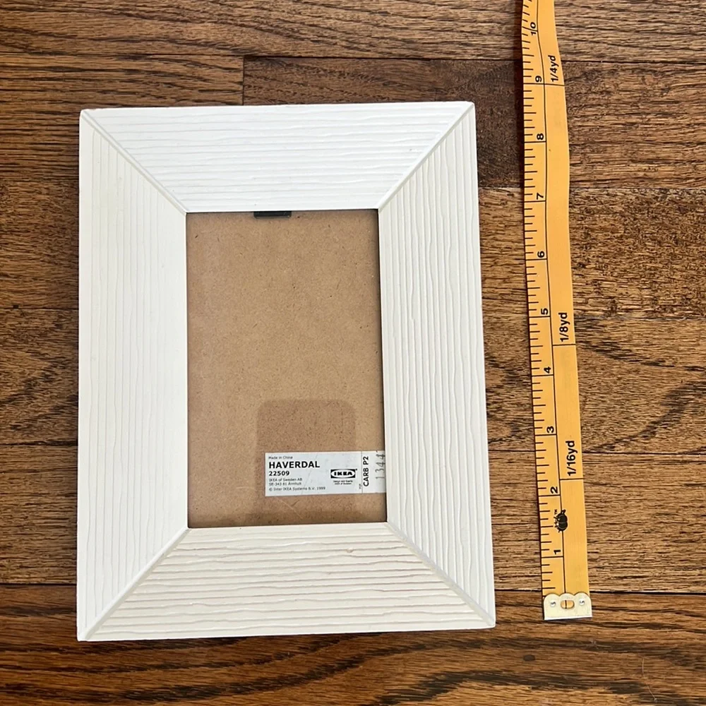 White wood rustic IKEA photo picture frame
